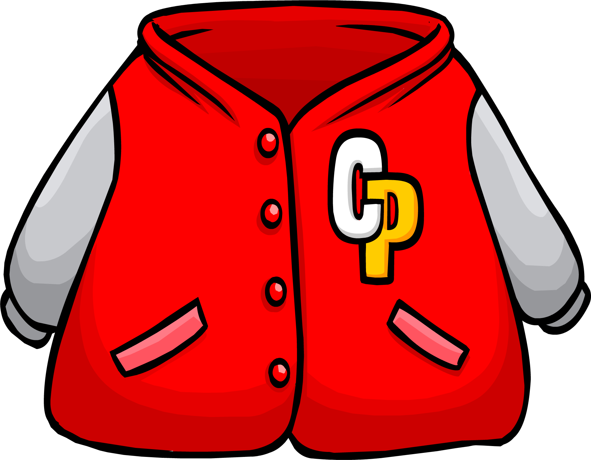 Red Letterman Jacket - Club Penguin Jacket (1904x1484)