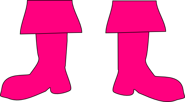 Pink Boots Clipart - Pink Boots Art Clip (600x332)