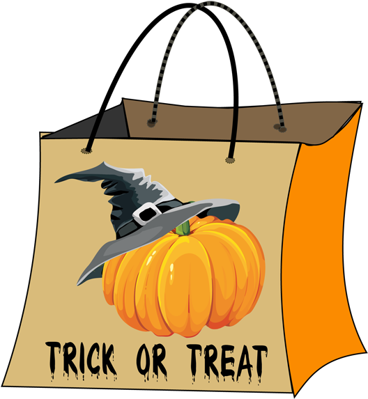 Halloween Bag Clip Art - Trick Or Treat Bag Clip (555x600)