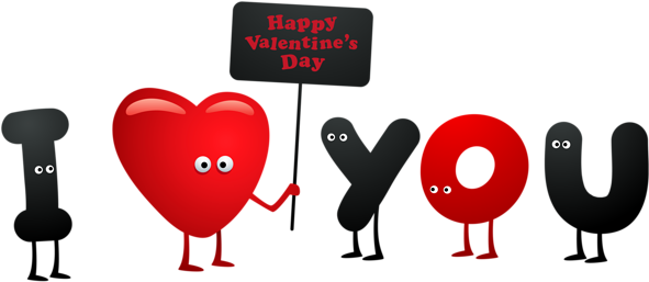 Happy Valentines Day Png - Love You Images Png (600x267)