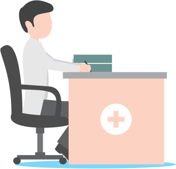 User Id And Password To Access Your Virtual - Queue In Hospital Cartoon (354x341)