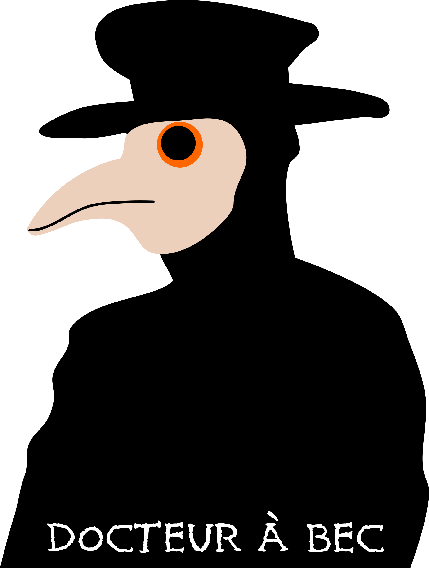 Doctor - Black Death Clipart (1812x2400)