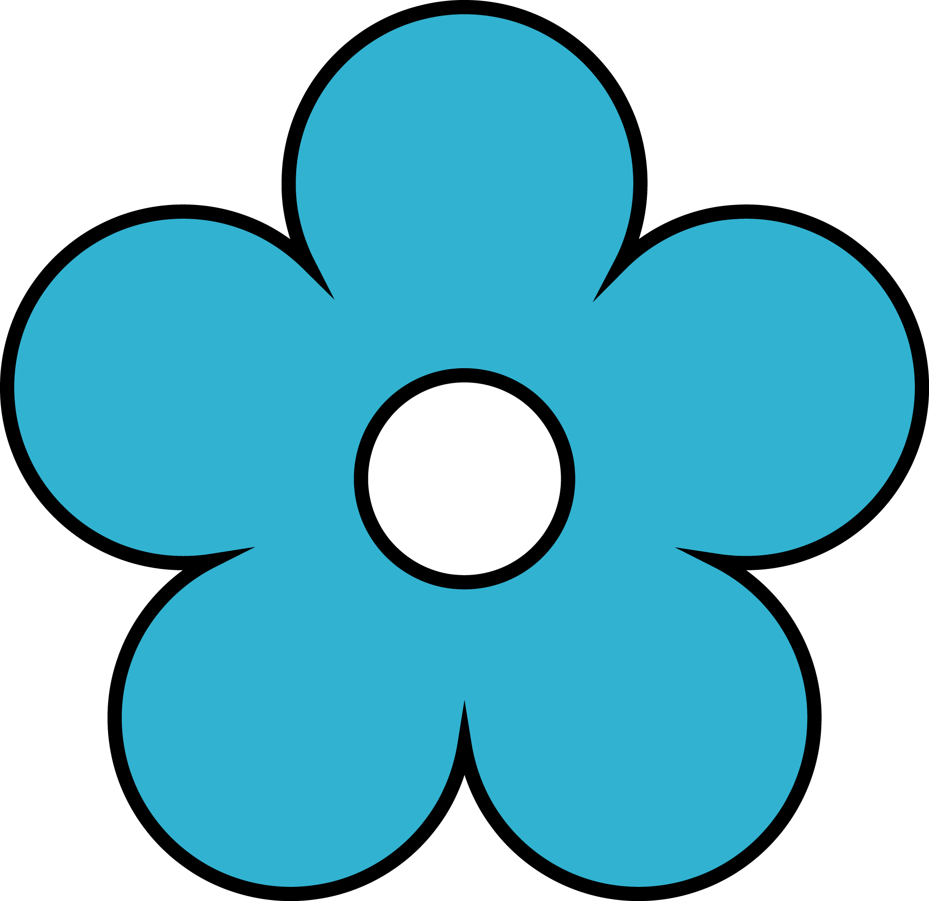 Cornflower - Blue Flower Clipart Png (1907x1850)