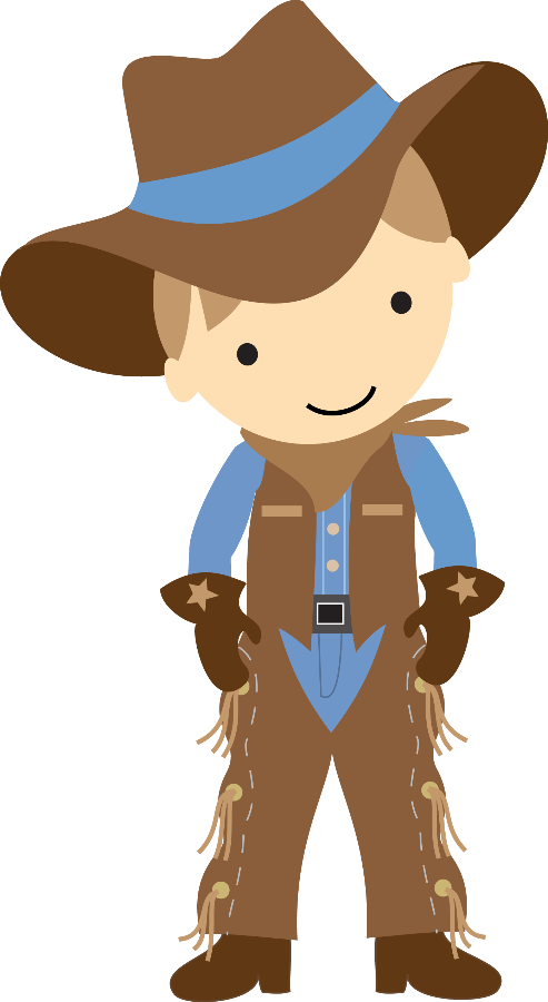 Cowboy E Cowgirl - Vaquero Dibujo (493x900)