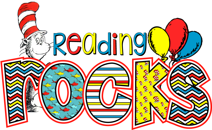 Reading Rocks Clipart - Cat In The Hat (857x526)