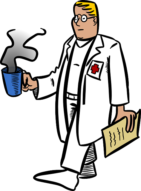 Cup, Doctor, Person, Cartoon, Hot, Health, Free - Birthday Wish For Doctor Friend (472x640)