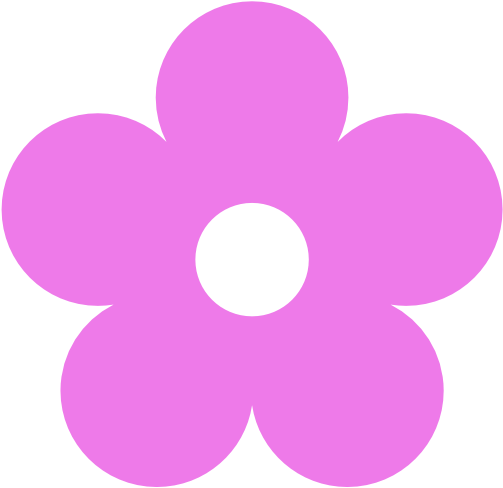 Retro Flower Cliparts - Colored Flower Clipart (555x550)