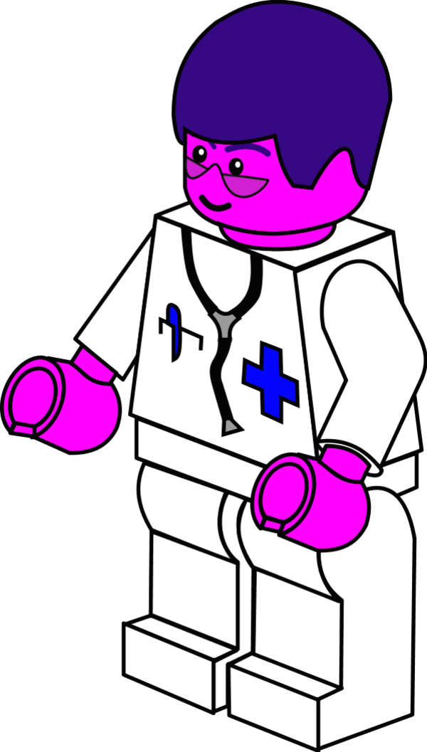 Lego Town Doctor - Lego Coloring Pages (600x1057)
