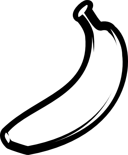 Banana Black And White (492x594)