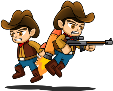 Cowboy Hoodie 2d Game Character Sprite - Art (600x500)