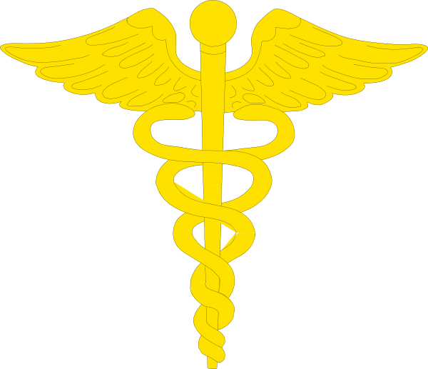 Gold Caduceus Clip Art - University Of Louisville Medical School (600x517)