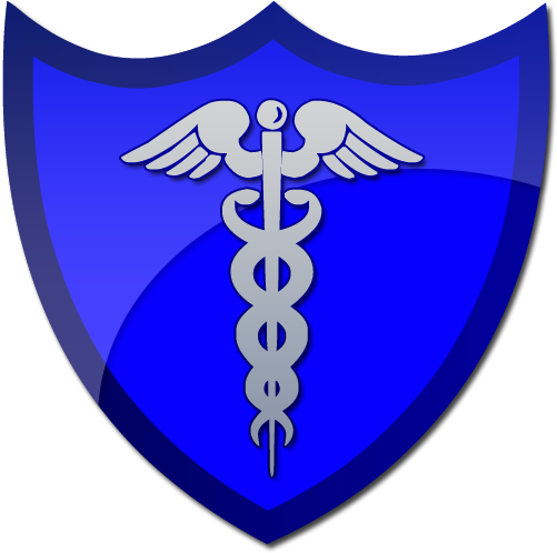Caduceus Symbol Blue Shield Clip Art - So, You Want To Be A Physician (512x512)