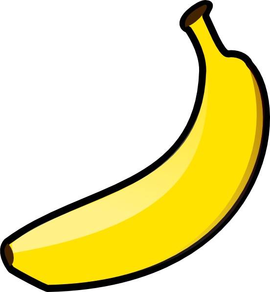 Banana Clip Art At Clker Com Vector Clip Art Online - Banana Clipart (1184x1280)