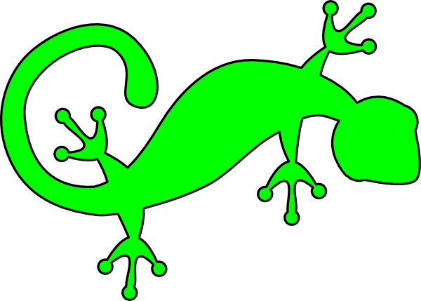 Bright Green Gecko Clip Art At Clker Com Vector Clip - Gecko Clip Art (600x429)
