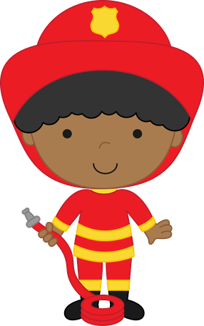 Profissões - Minus - Firefighter Girl Clipart (286x457)