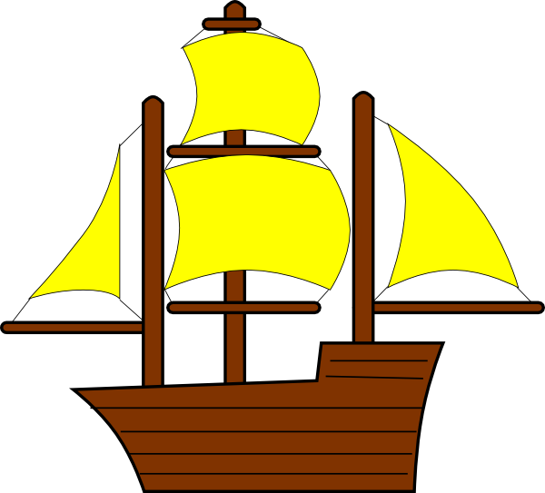 Yellow Pirate Ship Clip Art At Clker - Ship Clip Art (600x543)