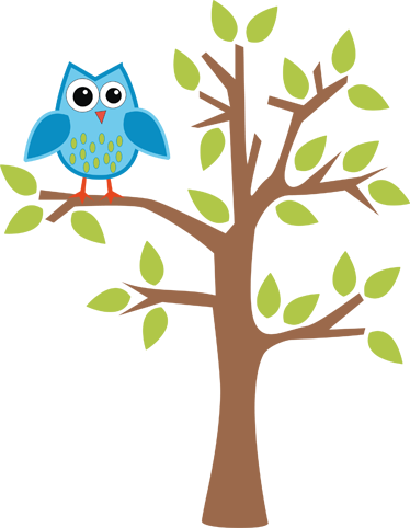 Vinilo Decorativo Infantil Mocho Azul En Árvore - Buho En Un Arbol (374x482)