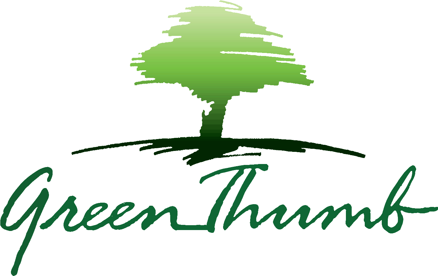 Green Thumb Tree Logo Clipart - Green Thumb (1507x966)