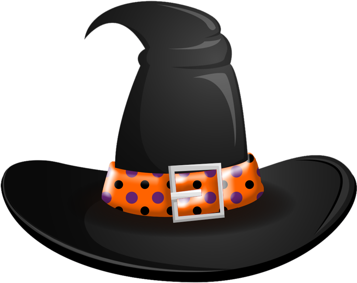 Halloween Witch Hat - Chapeu De Bruxa Png (1280x1033)
