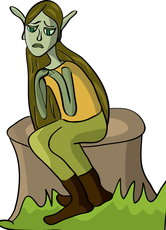 Sad Elf Clipart - Sad Elf Clipart (580x800)