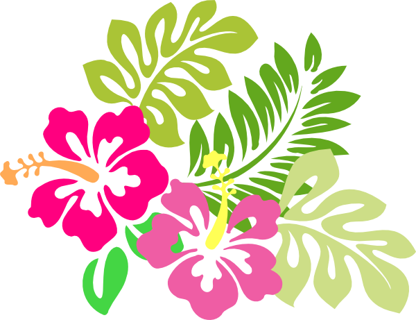 Free Clip Art April Showers Clipart - Tropical Flower Clip Art (600x461)