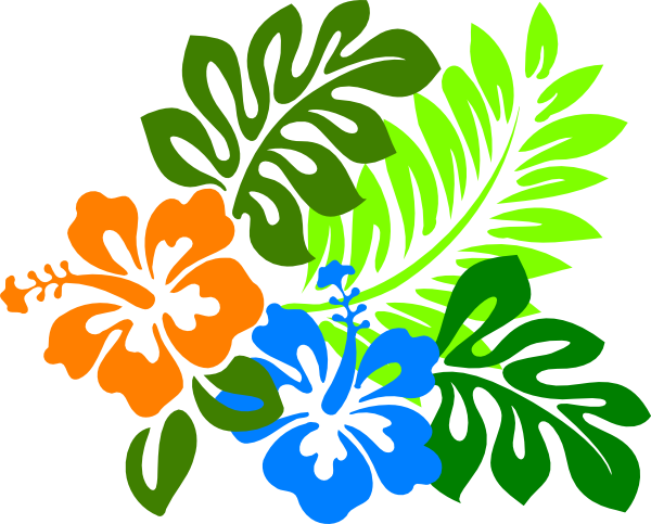 This Free Clip Arts Design Of Keanu Hibiscus - Hawaiian Flower Clipart (600x483)