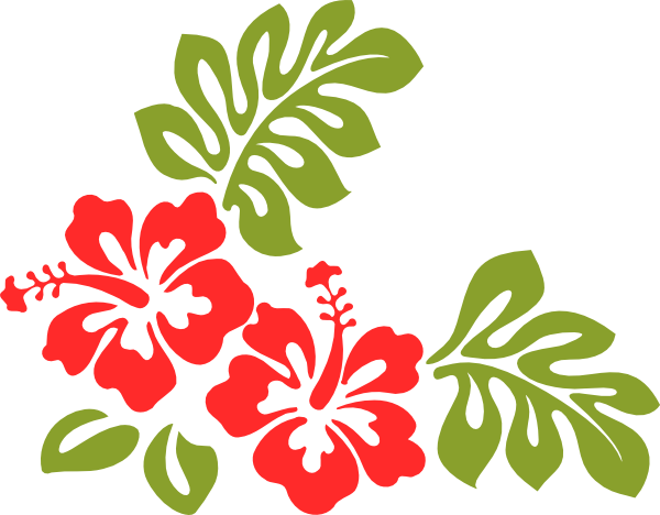 Hibiscus Svg Clip Arts 600 X 468 Px - Hawaiian Flower Throw Blanket (600x468)