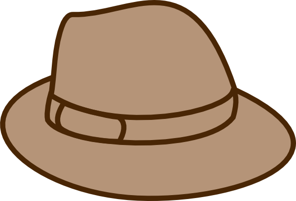 Hat Beige Clip Art - Fedora (600x409)