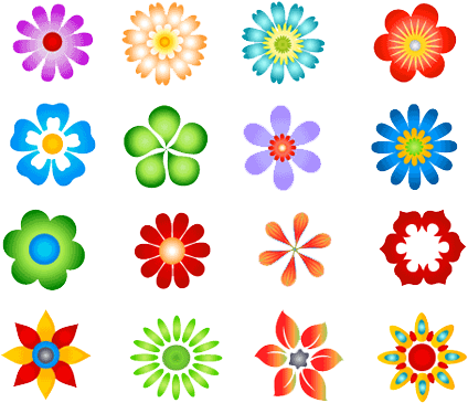 Flowers Vectors Png Image - Cute Flower Vector Png (580x386)