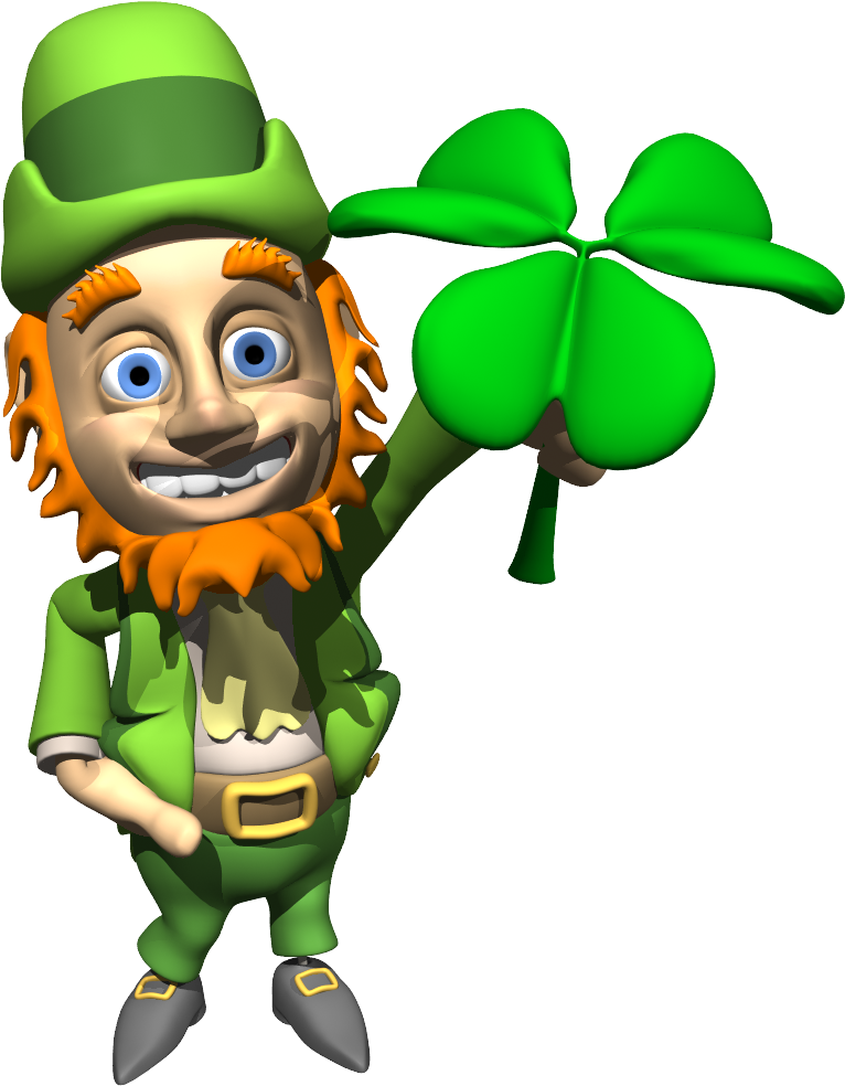 Leprechaun And Shamrock Clip Art - Teacher (1040x1040)