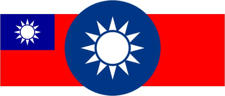 Republic Of China - Flag: Naval Jack Of The Republic Of China (734x314)