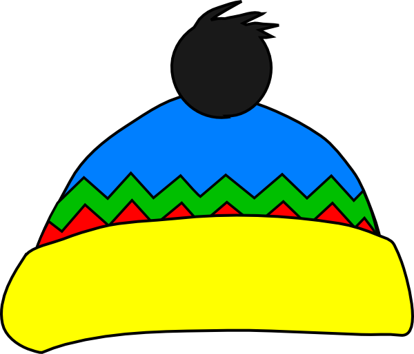 Yellow And Green Hat Clip Art At Clker - Bobble Hat Clip Art (600x514)