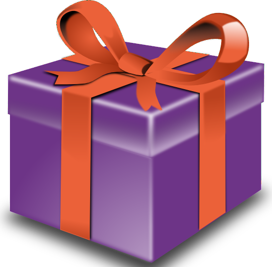 Gift Card - Red And Purple Gift (546x536)