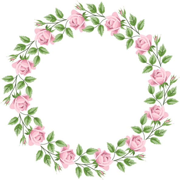Imágenes De Flores Decorativas - Pink Rose Border Png (600x600)