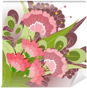 Fotomural Romántica Floral De Flores Decorativas • - Flower (400x400)