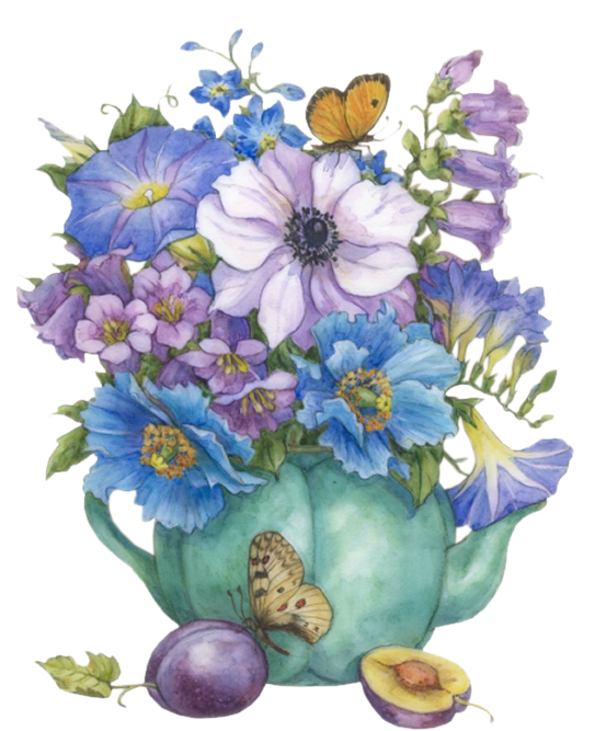 Flores Pintadas, Cuadros Flores, Dibujo De Flores, - Flowers And Butterflies (542x727)