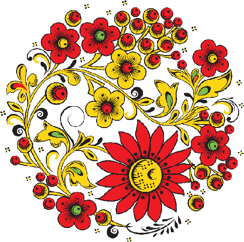 Flores Ilustraciones En Png Para Artesanía Y Diseños - Узоры Русские (500x497)