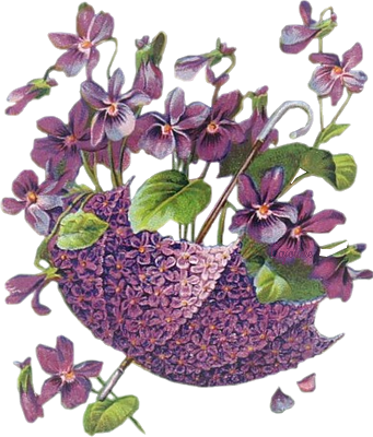 Pinturas Decorativas - Violeta Flower Vintage (341x400)