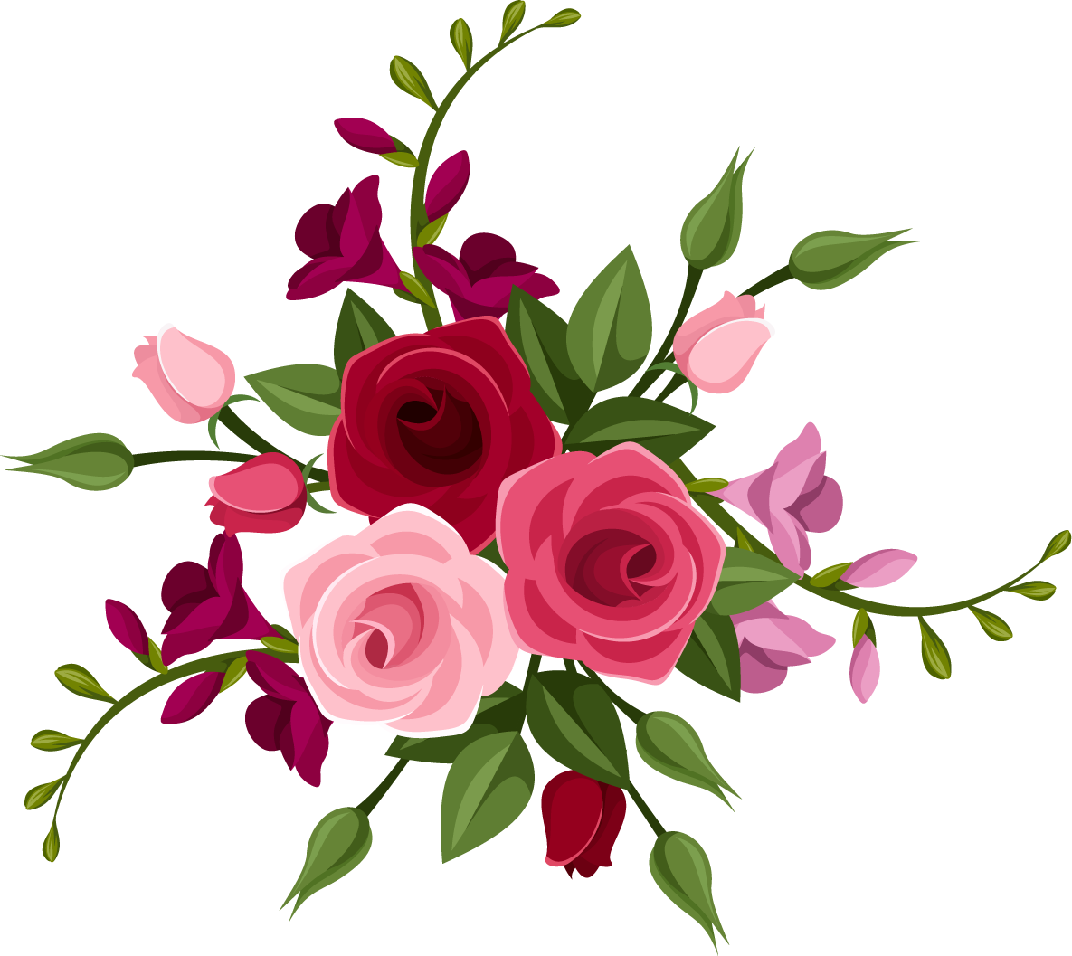 Christine Staniforth ♛༻ - Elegant Flower Clipart (1185x1057)