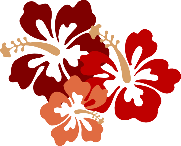 Hibiscus Big Red Clip Art At Clker - Clip Art Hawaiian Flower (600x483)