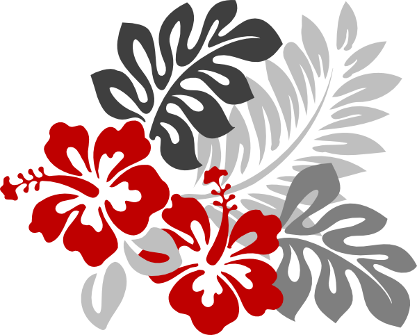 Hibiscus Flower Clip Art - Hawaiian Flower Clipart (600x482)