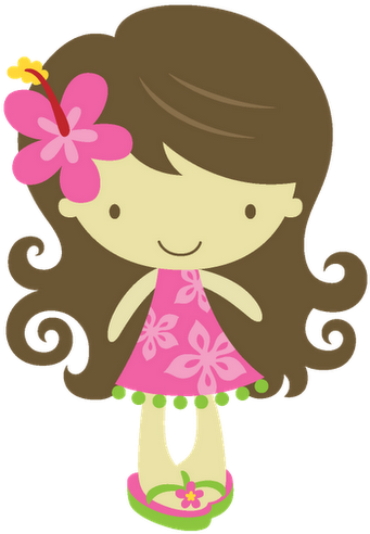 Hawaiian Aloha Tropical - Hawaiiana Bebe Clip Art (400x500)
