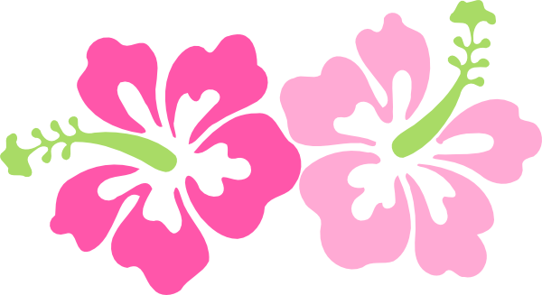 Pinky Hibiscus Clip Art At Clker - Hibiscus Clip Art (600x327)