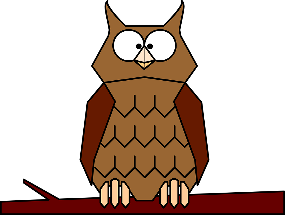 Brown Hawk Owl Clipart Blue Owl - Owl Clipart (954x720)