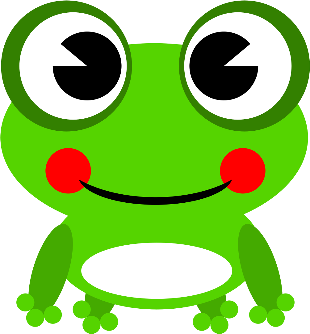 Big Image - Cute Frog Clipart (1697x2400)