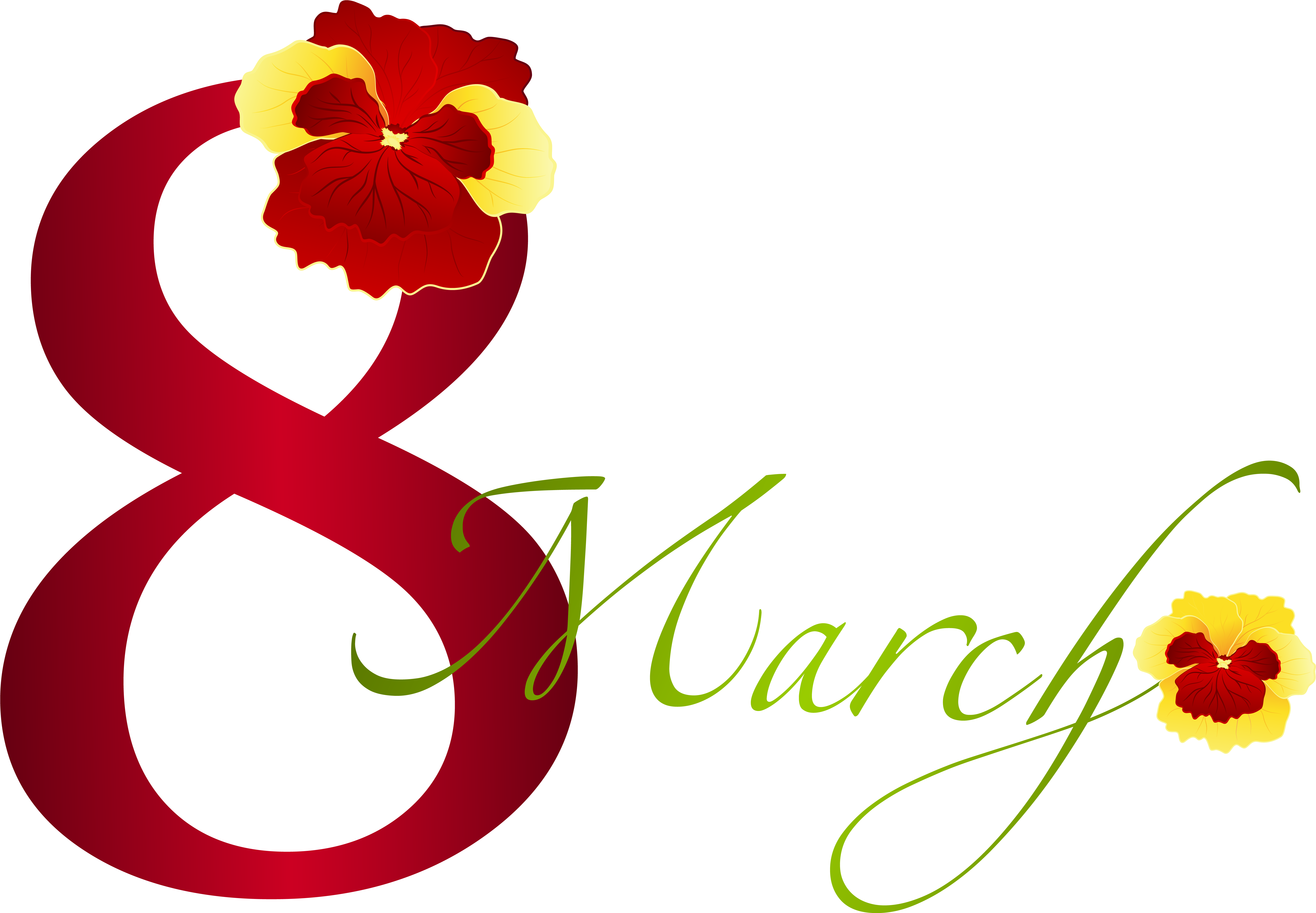 Открытка на 8 марта по английский, для