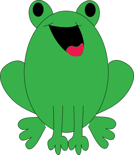Smile Green Frog Clipart - Scalable Vector Graphics (512x590)