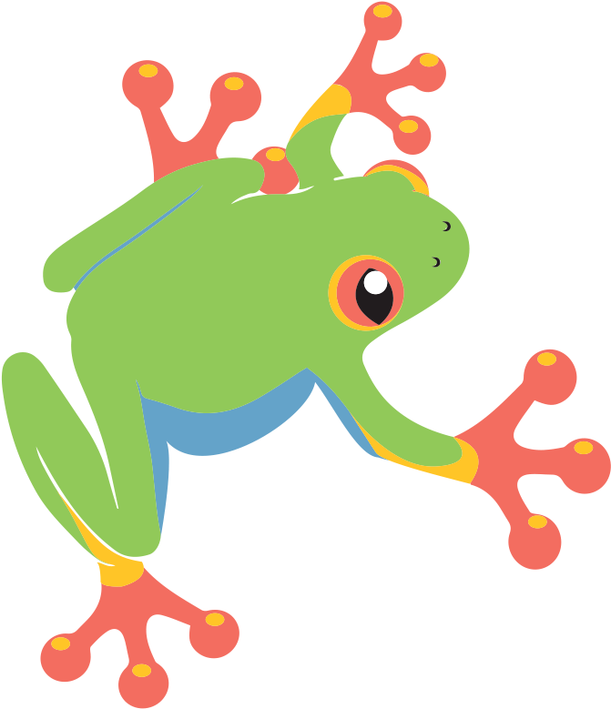 Green Tree Frog Cartoon (1000x1000)