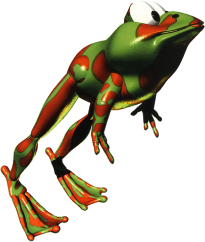 Winky The Frog - Donkey Kong Country Winky (406x480)