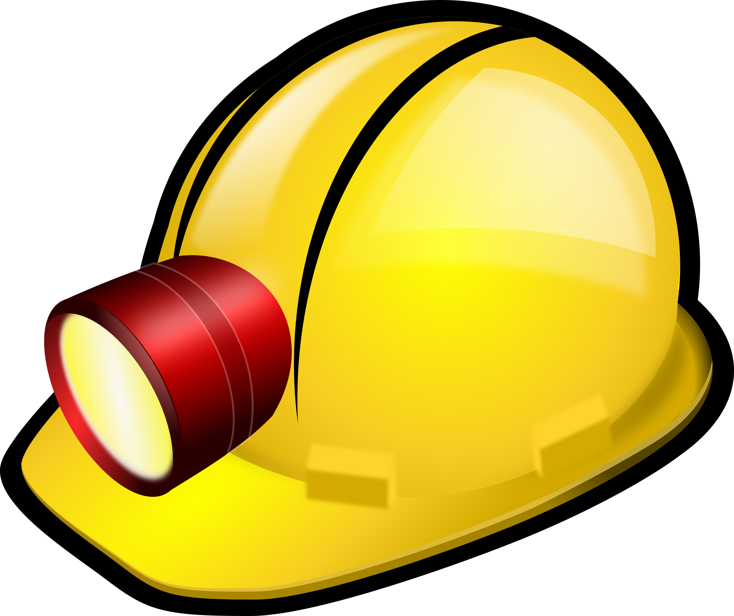 Big Image - Hard Hat With Light Clip Art (2400x2015)